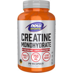 Now Sports, Creatine Monohydrate 750 mg, Muscel Fuel 創造肌酸 750 毫克 (240顆素食膠囊)