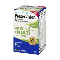 Bausch & Lomb PreserVision AREDS 2 Multi Vitamins 博士倫二代護眼綜合維生素 (100 顆軟膠囊) Bausch & Lomb PreserVision AREDS 2 Multi Vitamins 博士倫二代護眼綜合維生素 (100 顆軟膠囊)