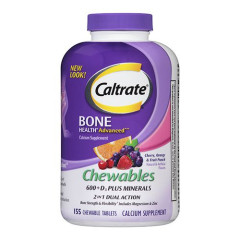 Caltrate Bone Health 600+ D3 Plus Minerals Chewable 可嚼式鈣片+D3與礦物質 (155 顆嚼片) Caltrate Bone Health 600+ D3 Plus Minerals Chewable 可嚼式鈣片+D3與礦物質 (155 顆嚼片)