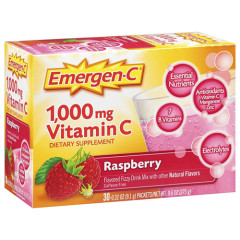 Emergen-C Vitamin C 1000mg Raspberry 維生素C 氣泡沖劑 - 覆盆子口味 (一盒 30包)