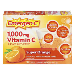Emergen-C Vitamin C 1000mg Super Orange 維生素C 氣泡沖劑 - 香橙口味 (一盒 30包)