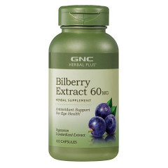 GNC Herbal Plus Bilberry Extract 60mg 山桑子萃取 (100顆素食膠囊) GNC Herbal Plus Bilberry Extract 60mg 山桑子萃取 (100顆素食膠囊)