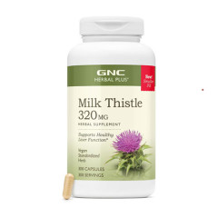 [新包裝] GNC Herbal Plus Milk Thistle 320mg 奶薊草 (300顆素食膠囊)
