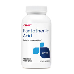 GNC Pantothenic Acid 500 mg 泛酸/維他命 B5 (100顆膠囊) GNC Pantothenic Acid 500 mg 泛酸/維他命 B5 (100顆膠囊)