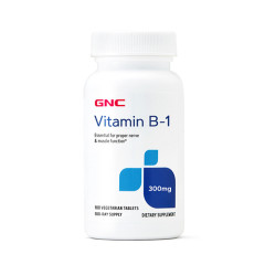 GNC VITAMIN B-1 300 MG 維他命 B-1 (100顆素食片劑) GNC VITAMIN B-1 300 MG 維他命 B-1 (100顆素食片劑)