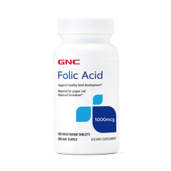 GNC Folic Acid 1000 mcg 葉酸 (100顆 素食錠) GNC Folic Acid 1000 mcg 葉酸 (100顆 素食錠)