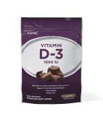 GNC VITAMIN D-3 1000IU 維生素 D3 巧克力口味 (60顆 軟糖)