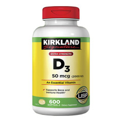 Kirkland Signature Vitamin D3 2000IU 維生素 D3 (600 顆軟膠囊) Kirkland Signature Vitamin D3 2000IU 維生素 D3 (600 顆軟膠囊)