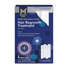 [保存期限到 2027年12月以上] Member's Mark Minoxidil 5% 米諾地爾 男性專用 生髮慕絲 (一盒四瓶 x 60g - 共 4個月份量)