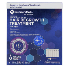 [保存期限 2028年3月以上] Member's Mark Minoxidil 5% 米諾地爾 男性專用 生髮液 (一盒六瓶 x 60ml - 共 6個月份量)
