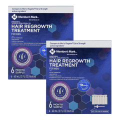 [保存期限 2028年3月以上] Member's Mark Minoxidil 5% 米諾地爾 男性專用 生髮液 (兩盒共12瓶 x 60ml - 共 12個月份量)