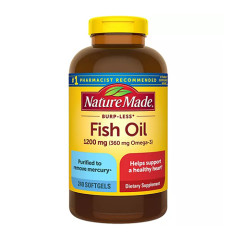Nature Made Burp-Less Fish Oil 1200mg 防打嗝無腥味魚油 (240 顆軟膠囊) Nature Made Burp-Less Fish Oil 1200mg 防打嗝無腥味魚油 (240 顆軟膠囊)