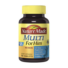 Nature Made Multi For Him No Iron 男性專用綜合維生素 不含鐵 (90 顆藥錠) Nature Made Multi For Him No Iron 男性專用綜合維生素 不含鐵 (90 顆藥錠)