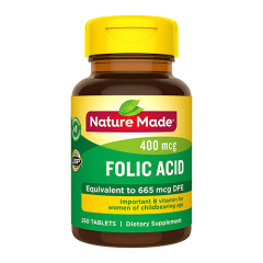 Nature Made Folic Acid 400mcg 葉酸 (250 顆藥錠)