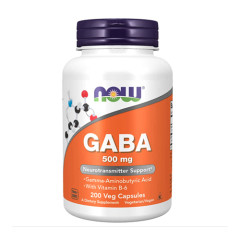 Now Foods GABA 500mg + B6 γ-氨基丁酸 與 維他命B6 (200 顆 素食膠囊) Now Foods GABA 500mg + B6 γ-氨基丁酸 與 維他命B6 (200 顆 素食膠囊)