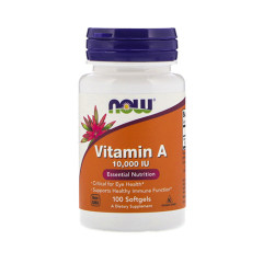 Now Foods Vitamin A 10000 IU 維生素 A (100 顆 軟膠囊)