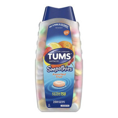 TUMS Extra Strength 750 Smoothies 抗胃酸咀嚼鈣片 綜合水果口味 (250 顆嚼片) TUMS Extra Strength 750 Smoothies 抗胃酸咀嚼鈣片 綜合水果口味 (250 顆嚼片)