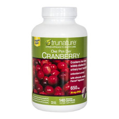 TruNature One Per Day Cranberry 650mg 每日一顆蔓越莓精華 (140 顆 素食膠囊) TruNature One Per Day Cranberry 650mg 每日一顆蔓越莓精華 (140 顆 素食膠囊)