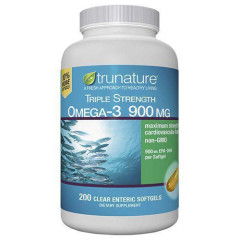 TruNature Triple Strength Omega 3 900mg 三倍強效魚油 (200 顆腸溶軟膠囊) TruNature Triple Strength Omega 3 900mg 三倍強效魚油 (200 顆腸溶軟膠囊)